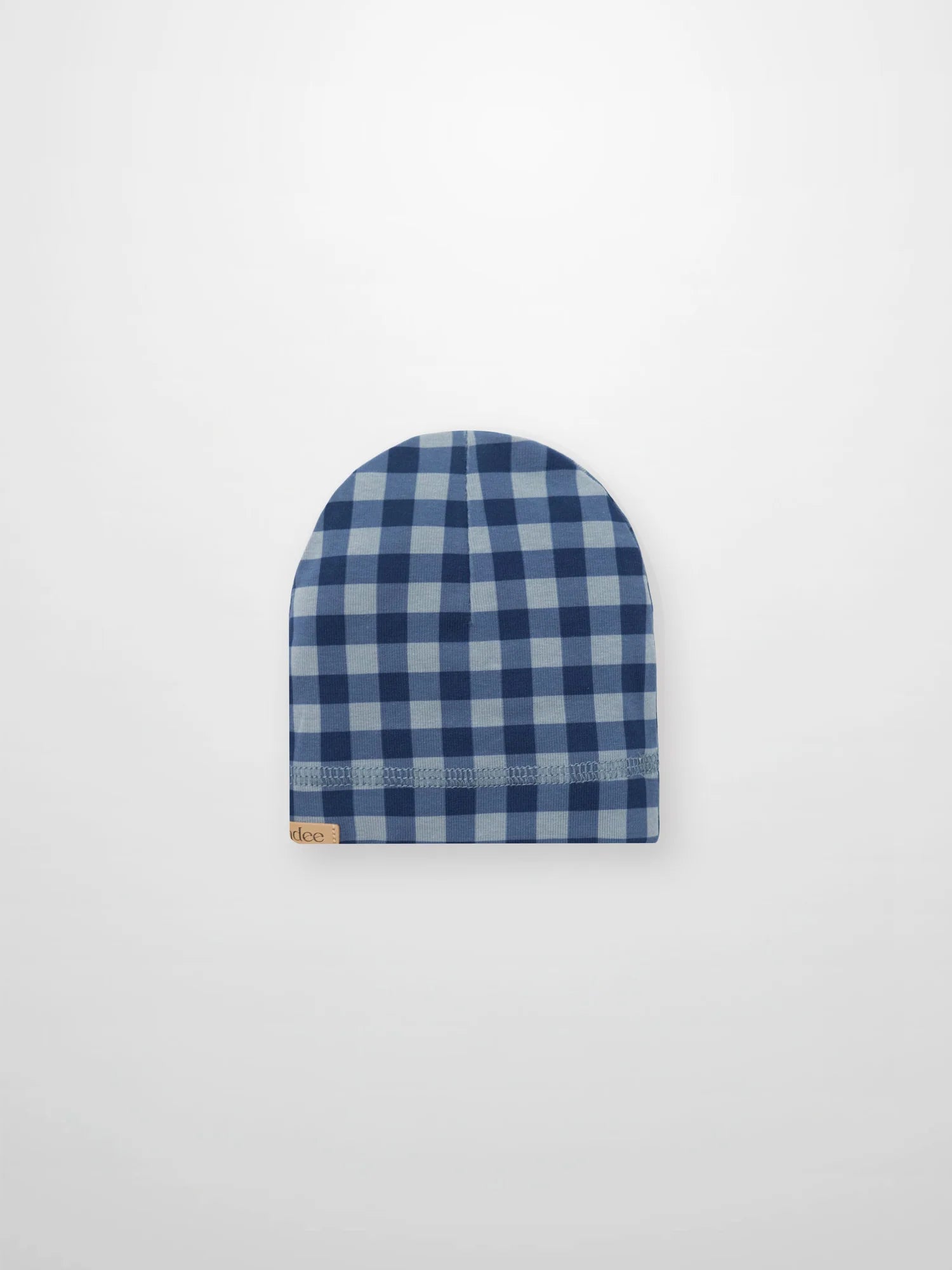 Blue Gingham Beanie