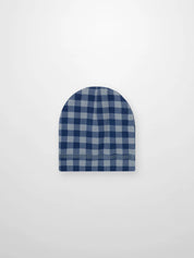 Blue Gingham Beanie