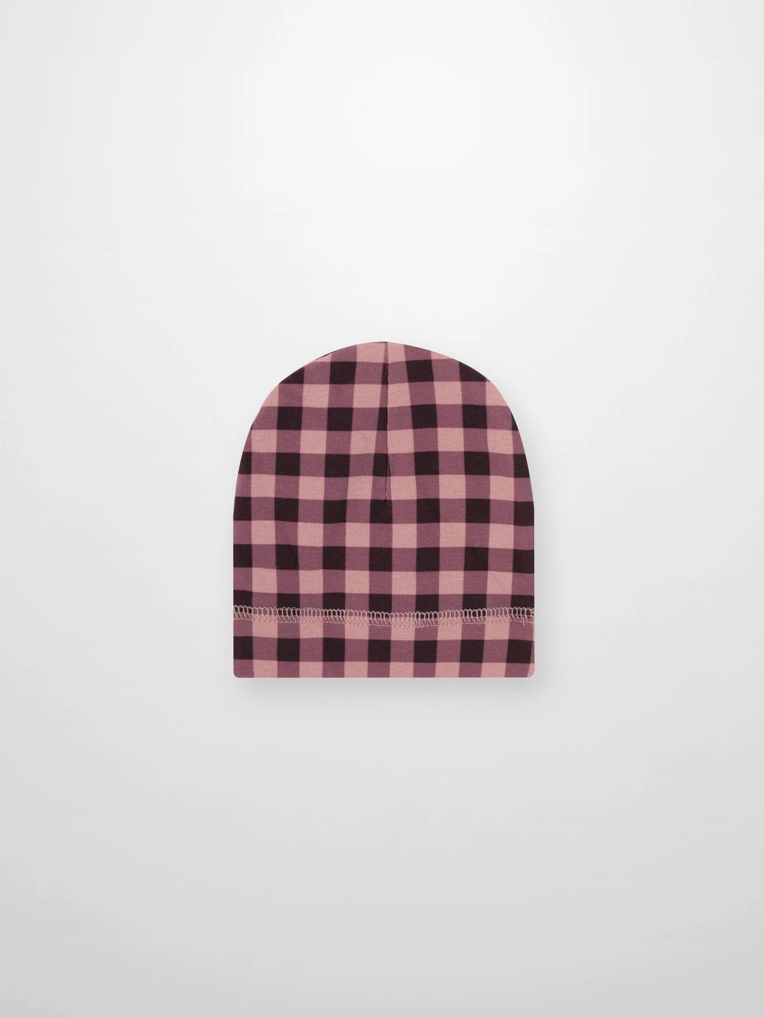 Pink Gingham Beanie