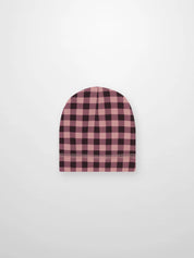 Pink Gingham Beanie