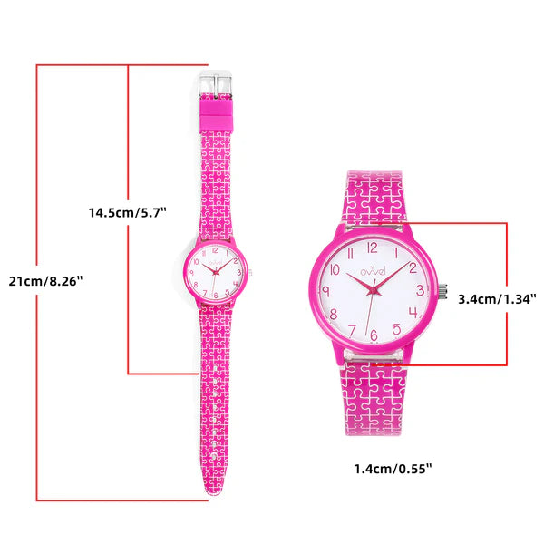 Ovvel Girls Analog Watch for kids - Puzzle