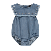 Baby Boy Denim Grommet Romper