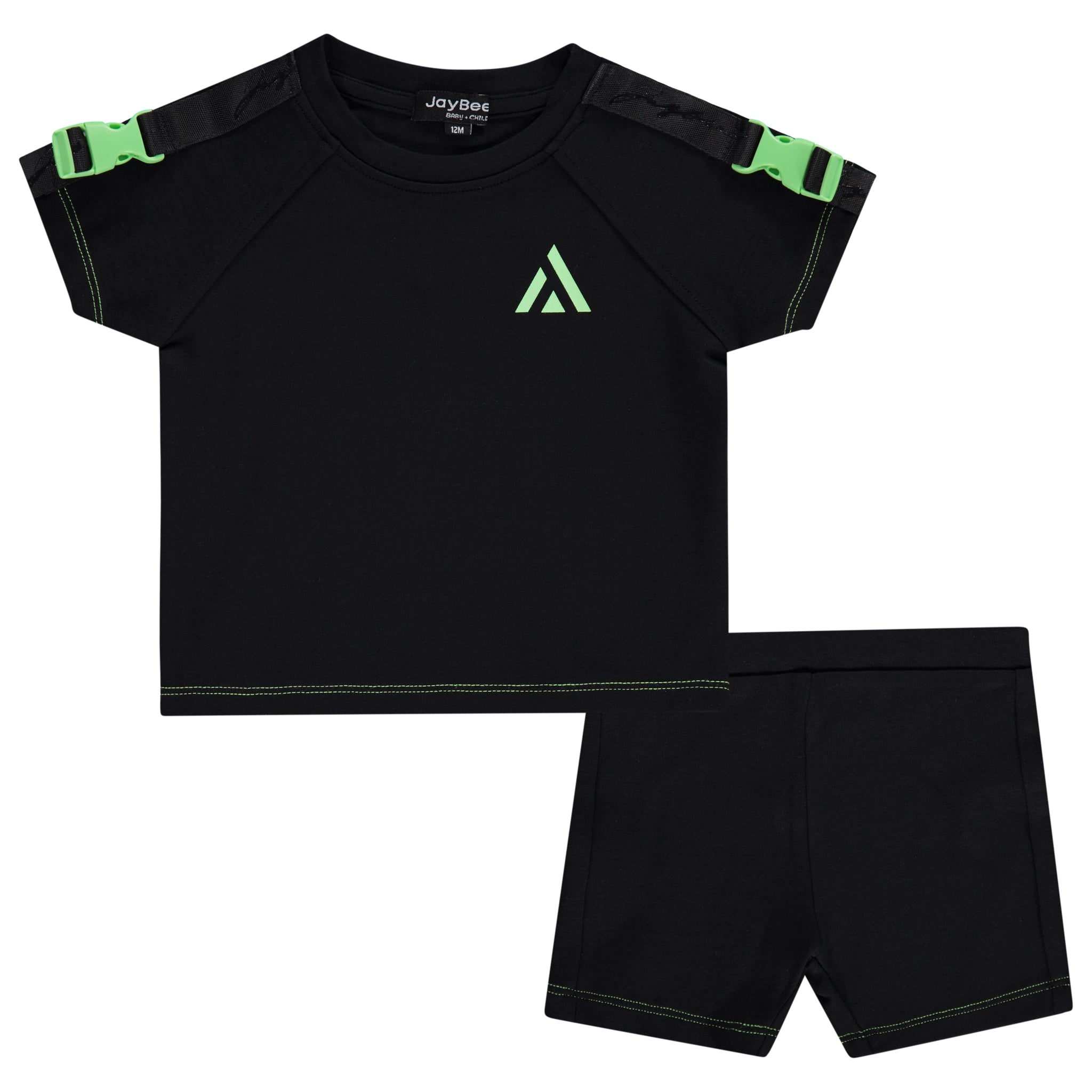 Neon Buckle Tee and Shorts Set