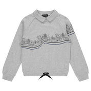 Graphic Sweatshirt Polo