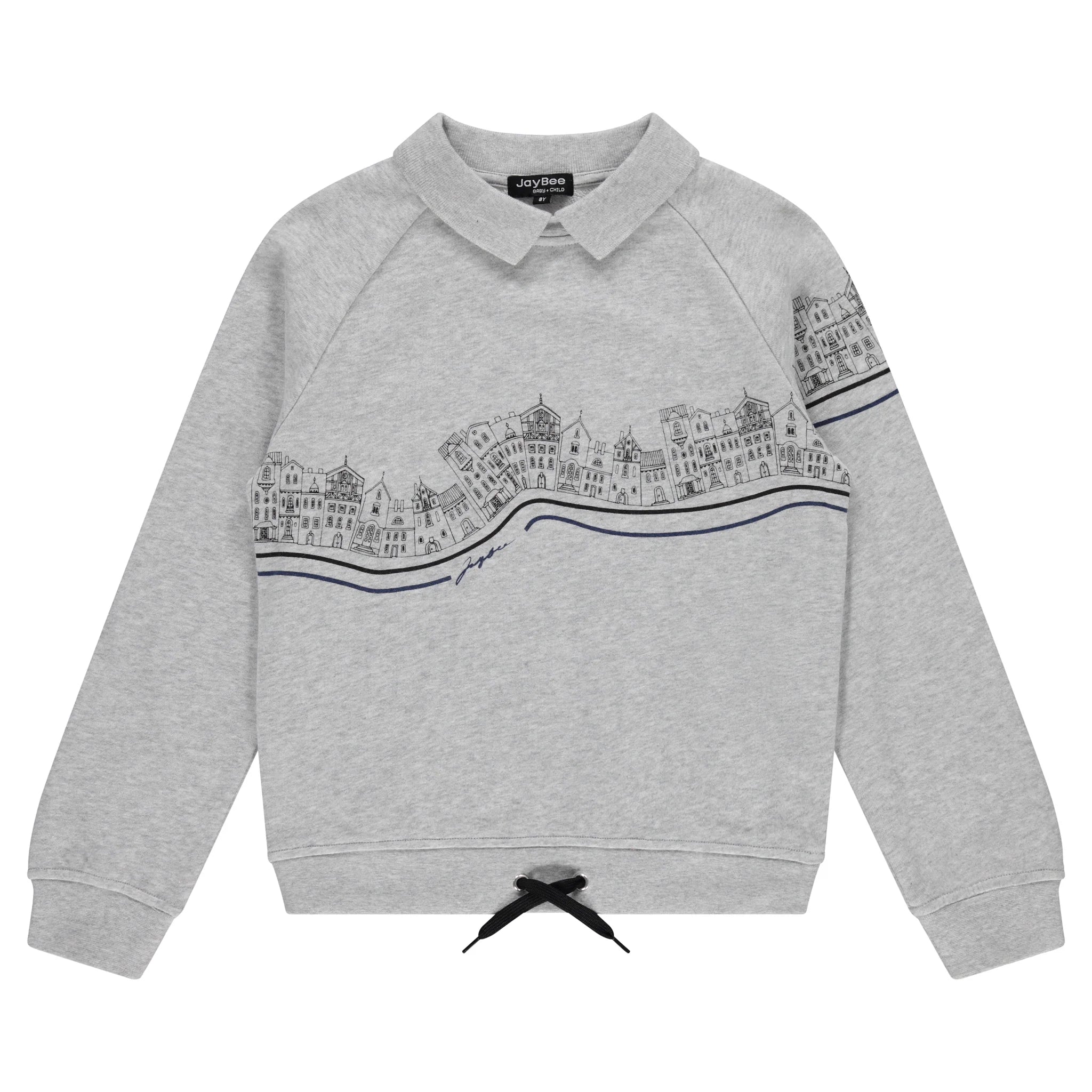 Graphic Sweatshirt Polo