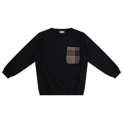 Plaid Pocket Sweatshirt