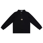 Printed Placket Polo Black