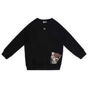 Printed Pocket Sweatshirt Black