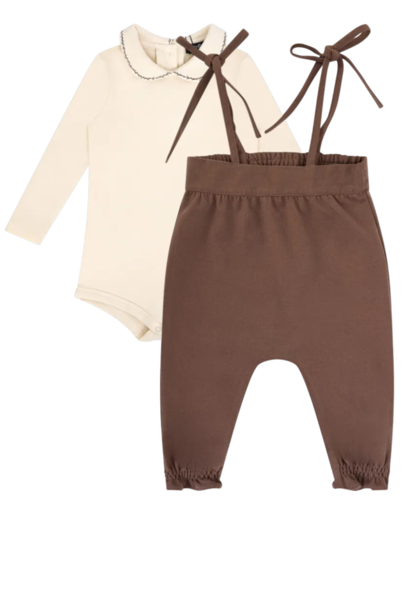 Smocked Detail Romper Set Girl
