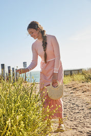 GRACE RIBBED KNIT OVERLAY MAXI