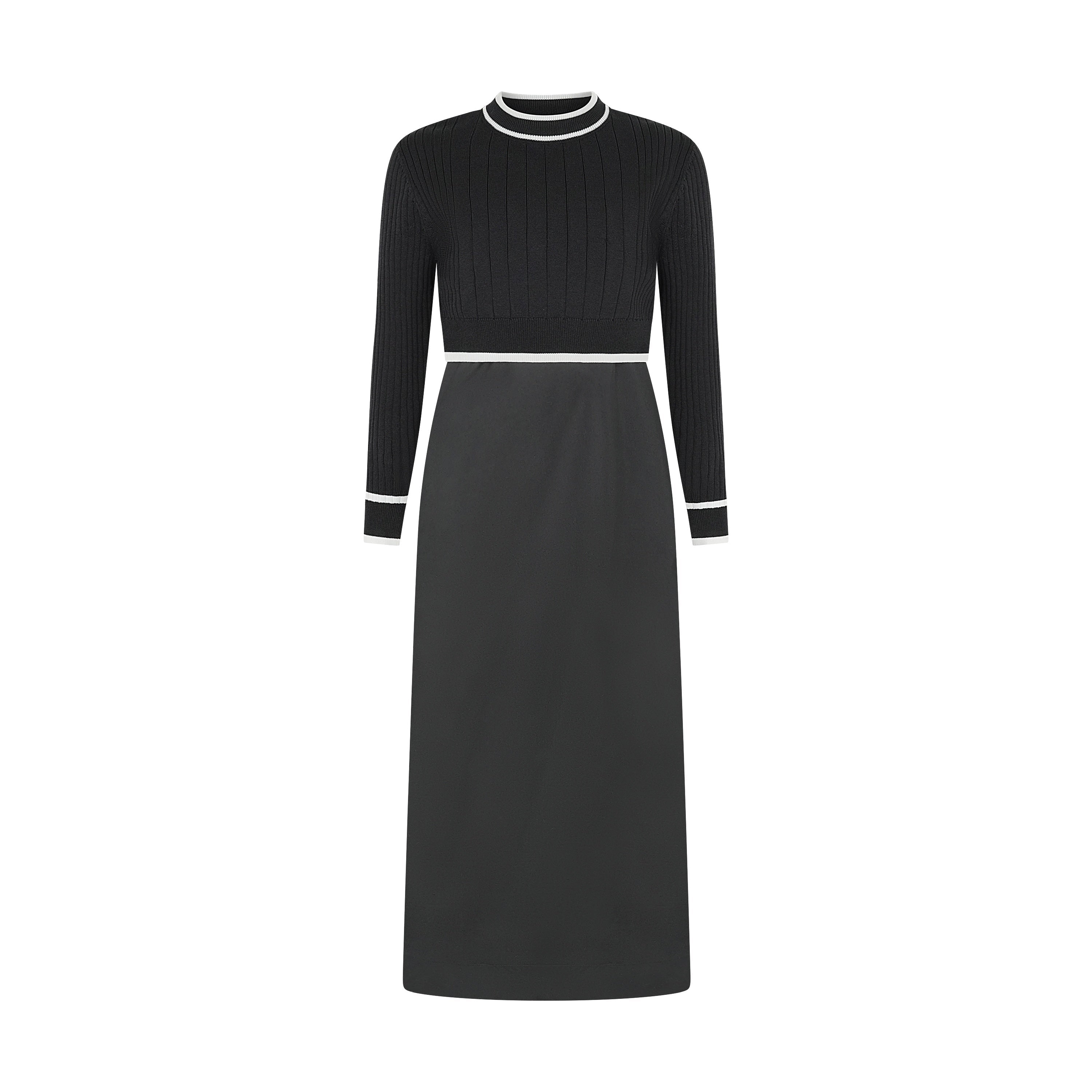 GRACE RIBBED KNIT OVERLAY MAXI