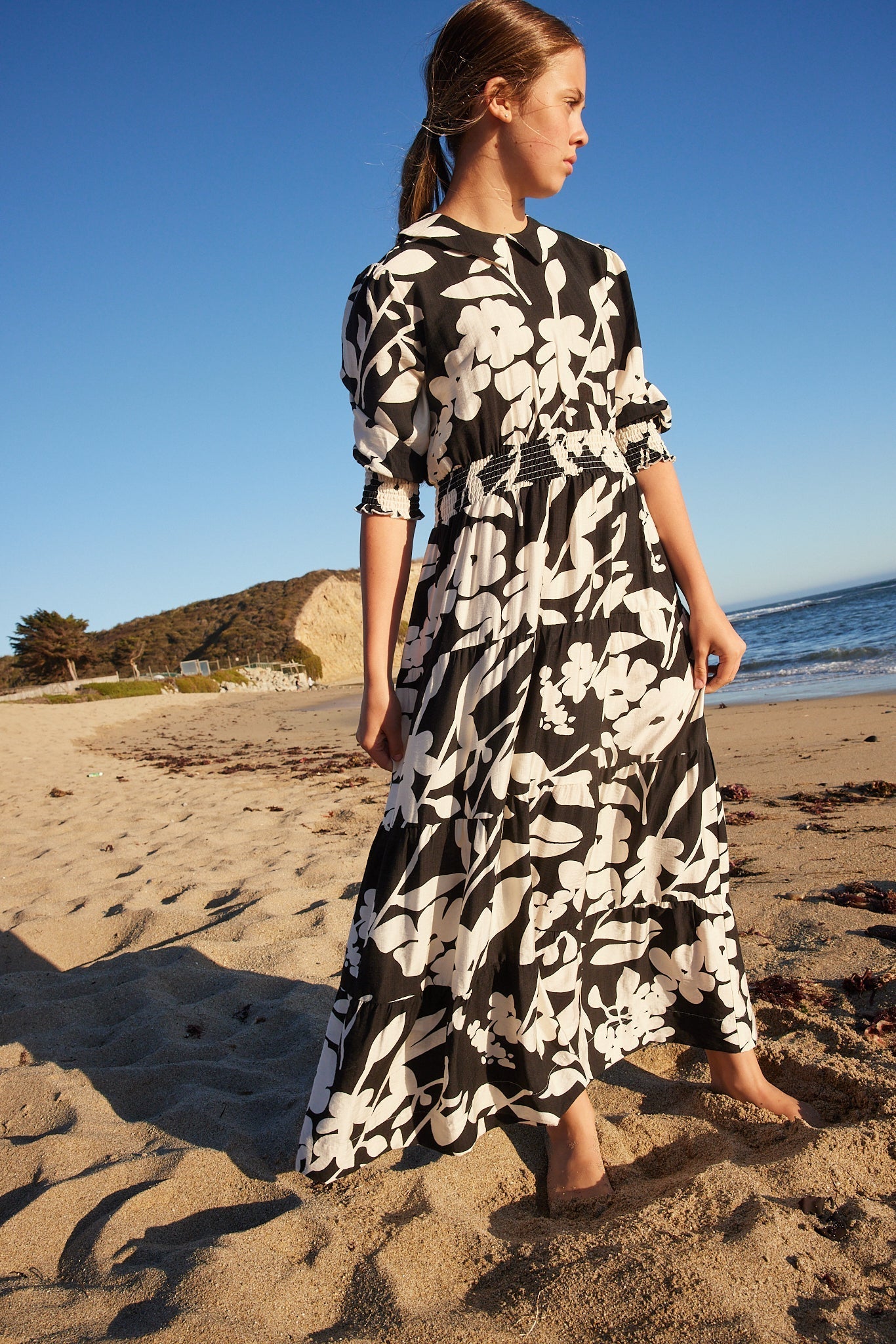 RILEY SMOCKED WAIST MAXI FLORAL