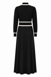 EMERSON TEEN JACQUARD CARDIGAN OVERLAY MAXI- BLACK