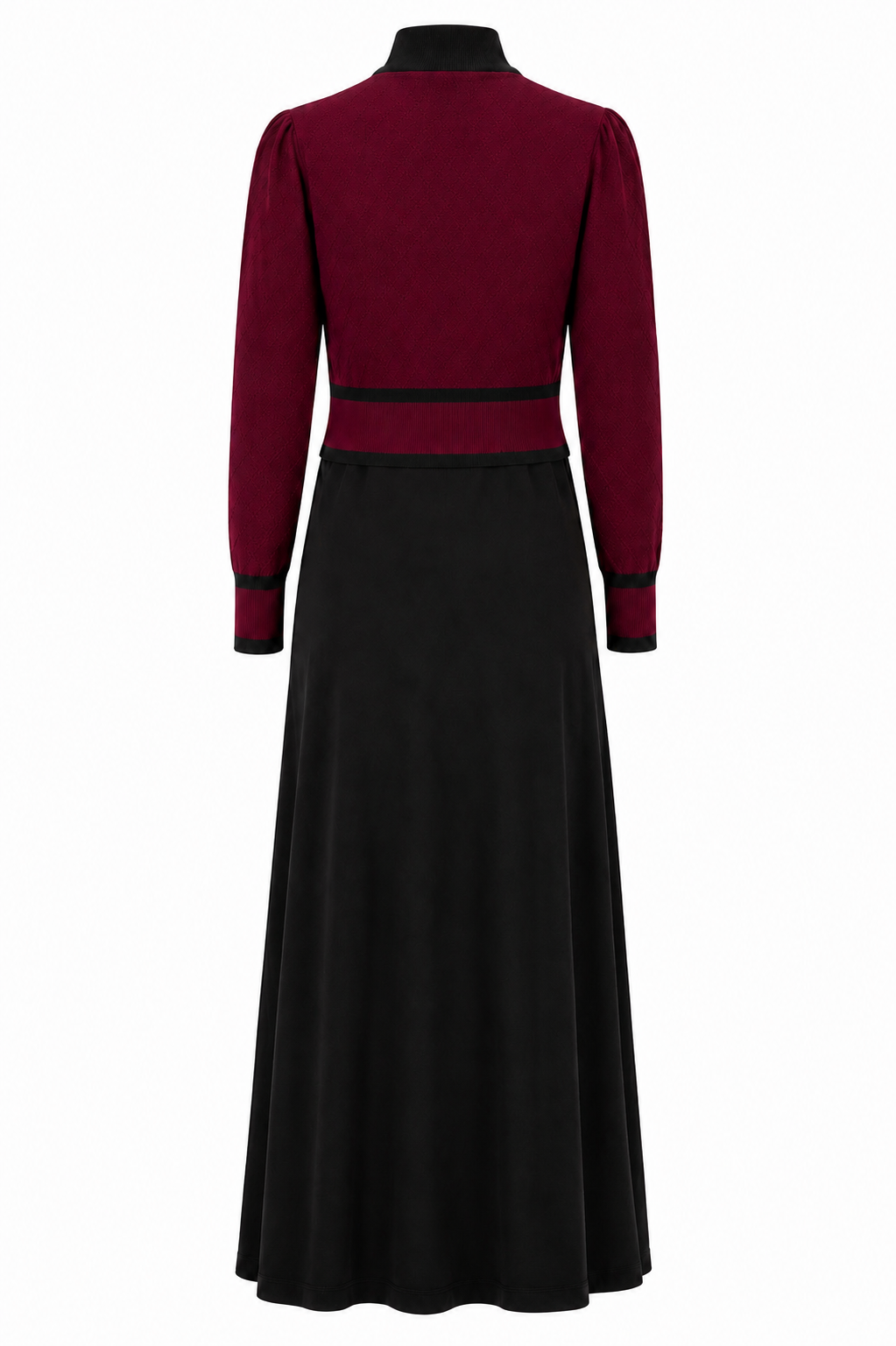 EMERSON TEEN JACQUARD CARDIGAN OVERLAY MAXI-BURGUNDY