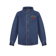 Embroidered Patch Denim Shirt