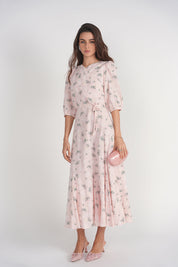 Daliah Dress- Pink Cotton Floral