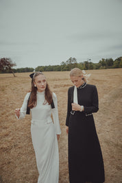 Dress with Stone Trimmed Pocket