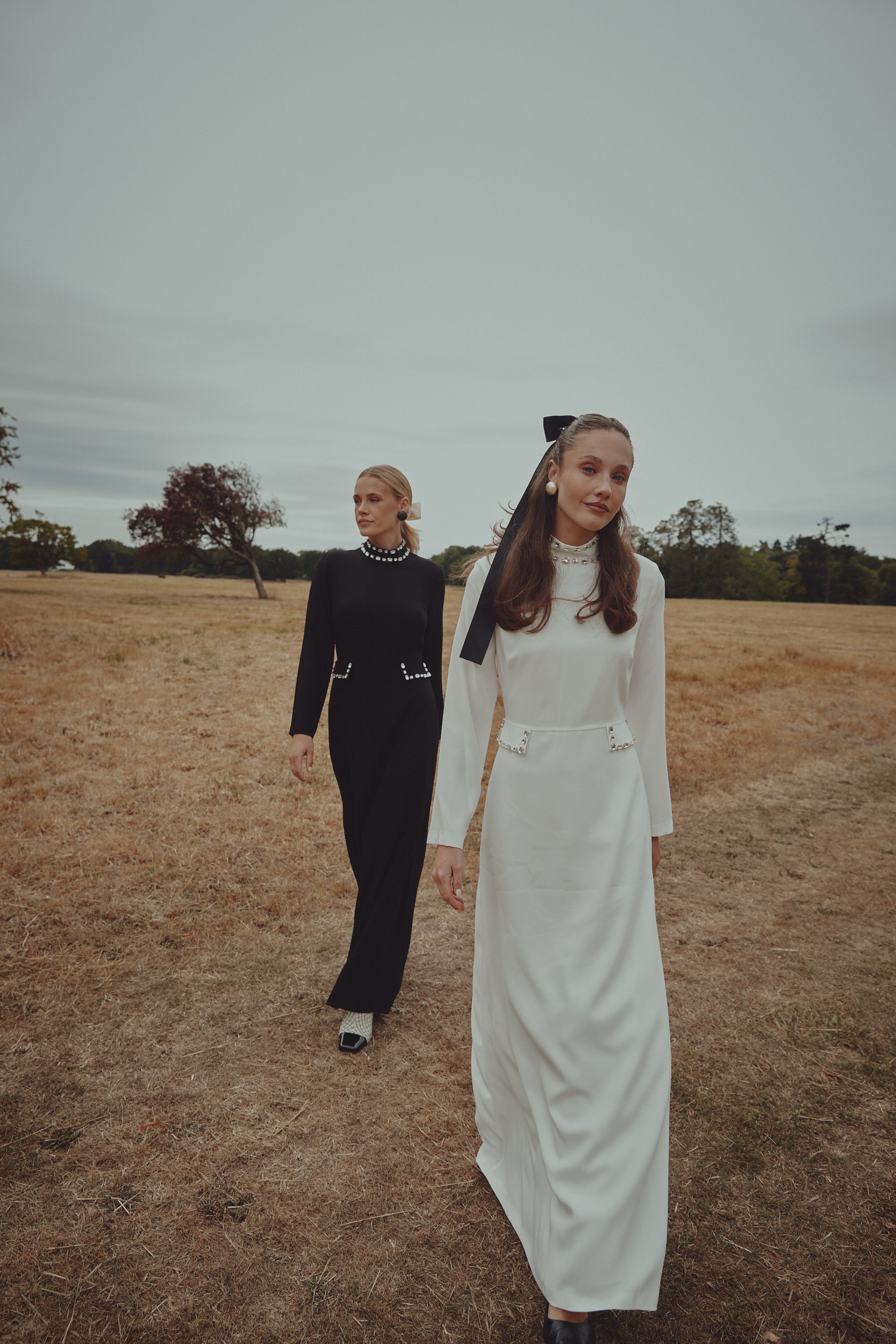 Dress with Stone Trimmed Pocket