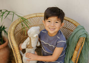 Boys Wave Knit Knit Top – Blue/Ivory – Holland Collection