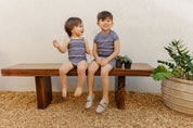Boys Wave Knit 2 Piece Set – Blue/Ivory – Holland Collection