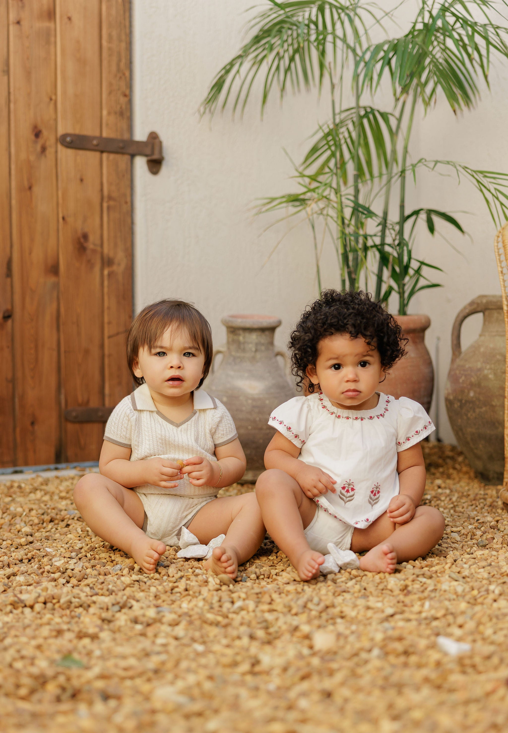 Boys Cable Knit 2 Piece Set – Ivory – Keepsake Collection