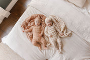 Cotton Floral Plaid Collection - Footie + Beanie