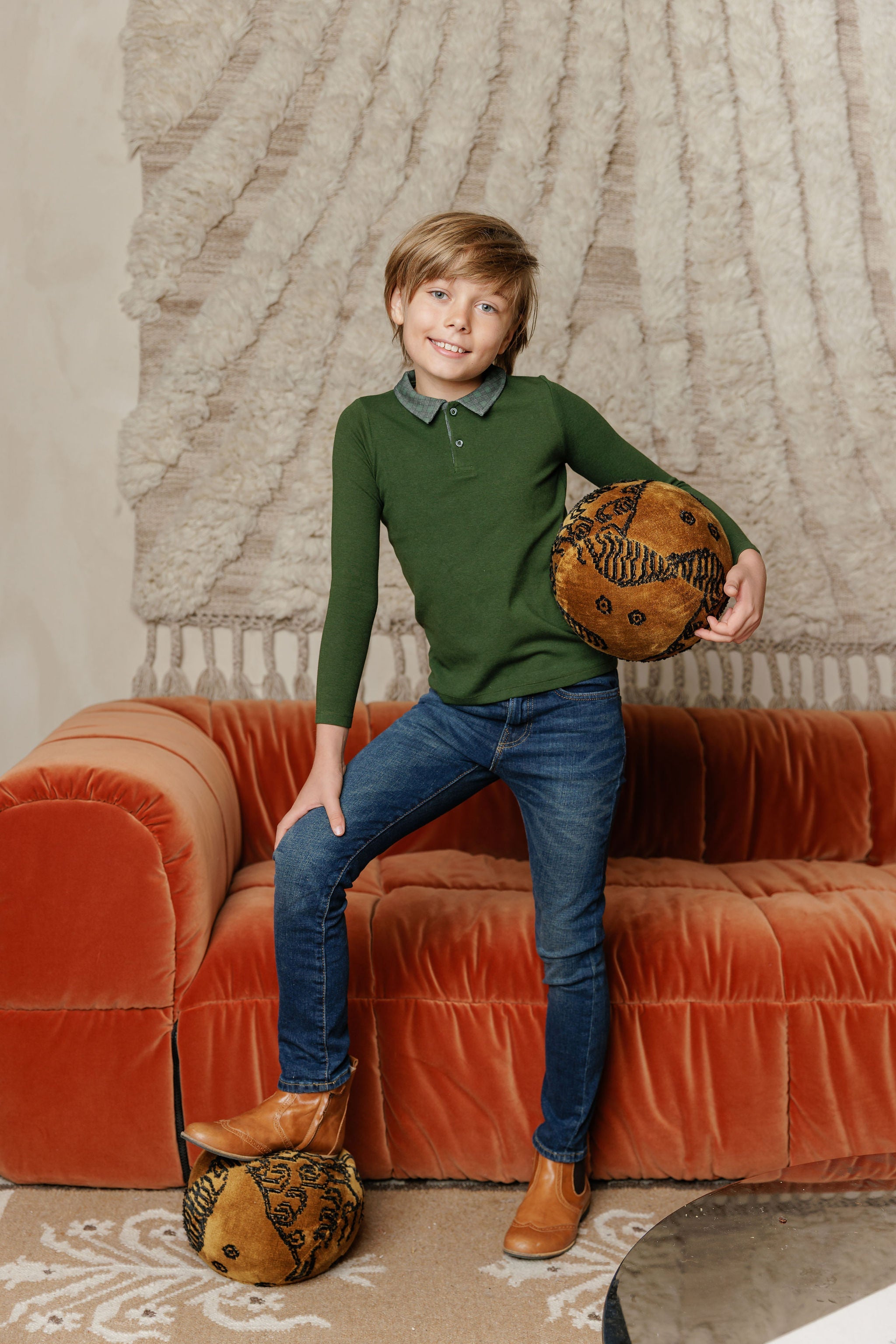Velour Plaid Bear Collection - Polo
