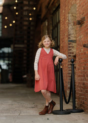Cotton Floral Plaid Collection - Ruffle Neck Tee