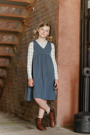 Cotton Floral Plaid Collection - Ruffle Neck Tee