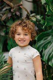 Boys Tee and Shorts – Ivory Blue – Nautical Print