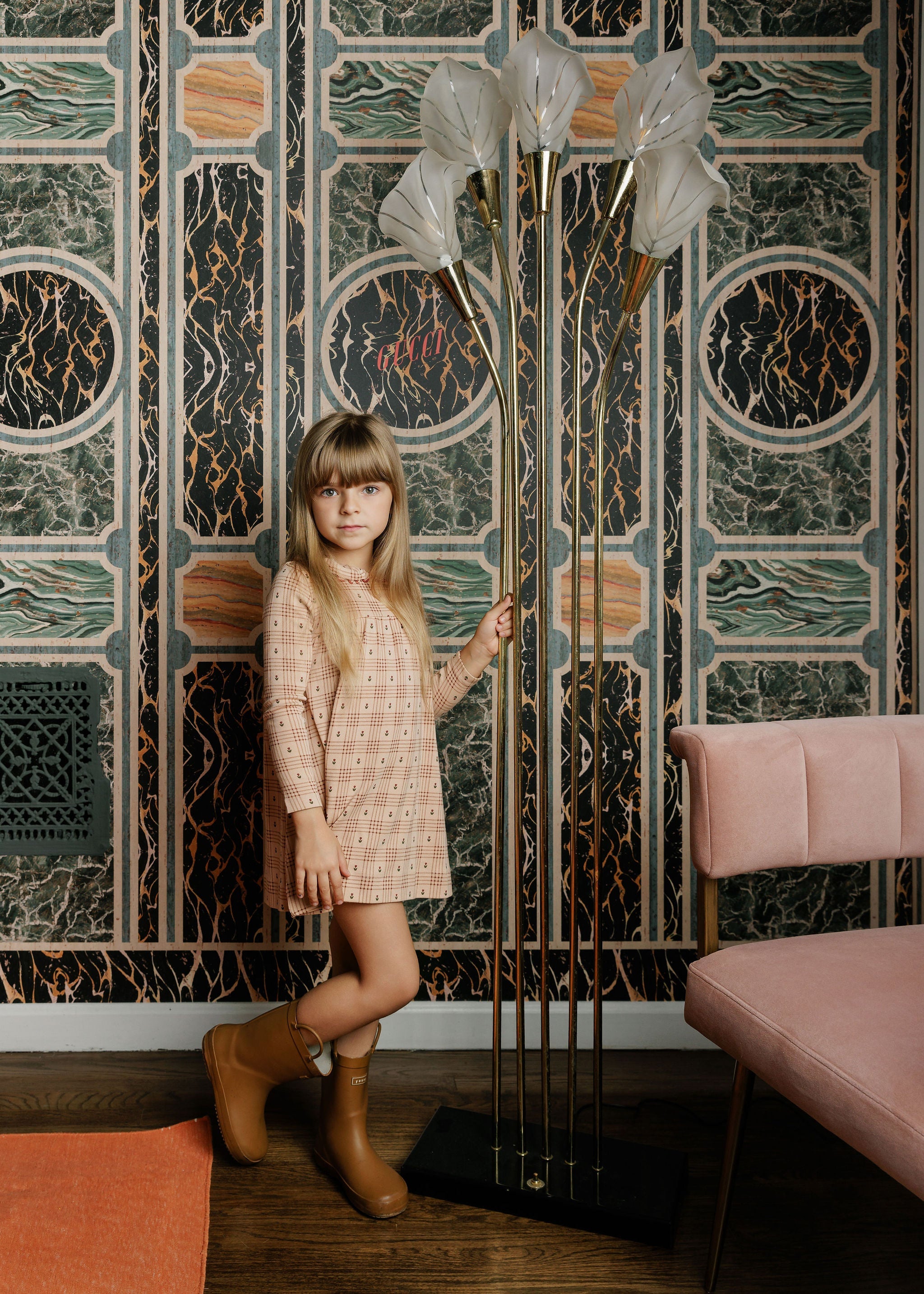 Cotton Floral Plaid Collection - Dress