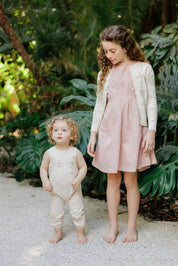 Girls Embroidered Floral Dress – Pink – Holland Collection