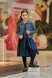 DENIM PLEATED JUMPER