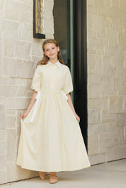 YELLOW SIDE TIE MIDI