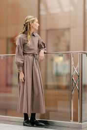 BROWN RIBBON STITCH SKIRT
