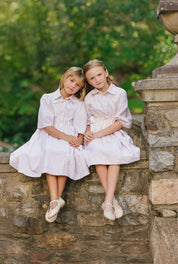 PINK STRIPE WAISTED DRESS