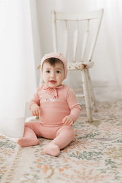 Girls Romper – Pink – Cross Stitch Duckling
