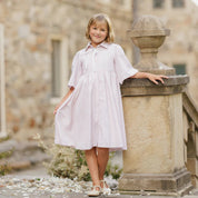 PINK STRIPE HIGH WAIST DRESS