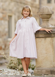 PINK STRIPE HIGH WAIST DRESS
