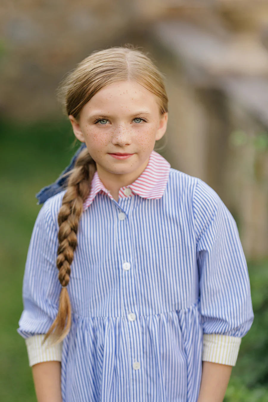 COLOR BLOCK STRPE DRESS