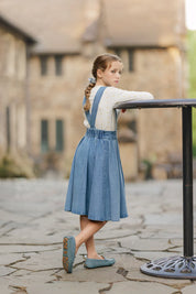 DENIM BELTED PINAFORE