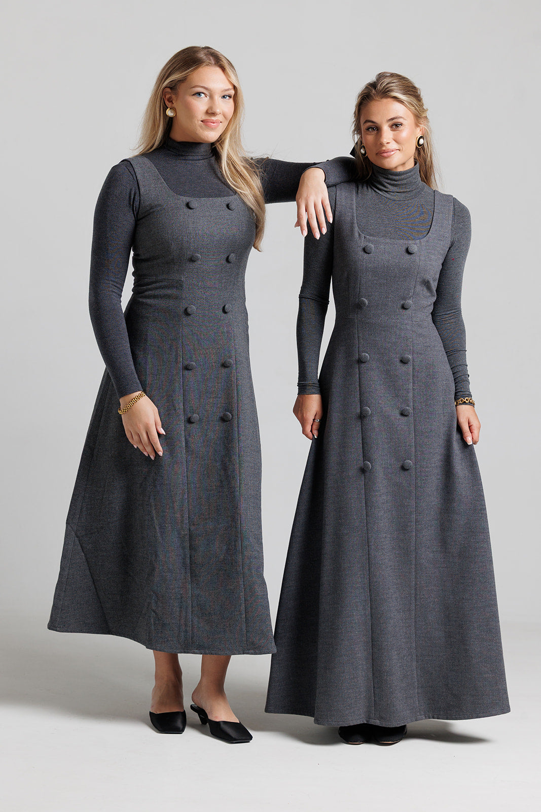 Double Breasted Jumper - Grey