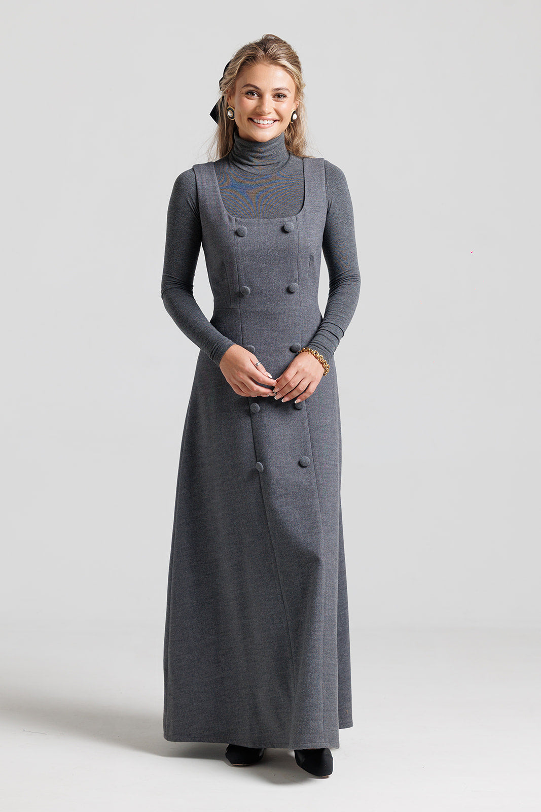 Seamless Knit Turtleneck - Grey