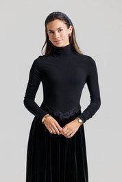 Velvet Lace V Maxi - Black