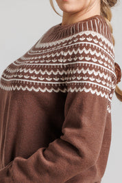 Jacquard Sweater - Brown