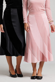 Velvet Linear Skirt - Pink