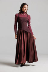 Corset Jumper - Maroon