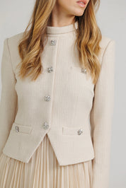 Tweed Blazer Dress – Ivory