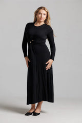 Draped Knot Maxi - Black