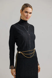 Black Shimmer 2-Piece Set